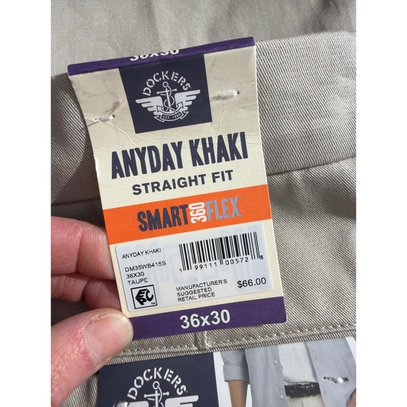 Dockers Any Day Khaki Pants Men's *36x30 Beige Straight Fit Smart Flex Anyday - Picture 4 of 9